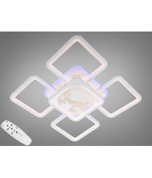 Сучасна лед люстра з пультом, диммером, підсвіткою, 150Вт 8060/4+1WH LED 3color dimmer