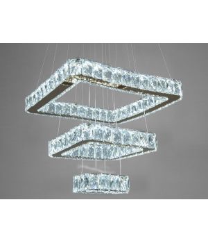 Надзвичайно стильна підвісна LED люстра з кришталю, 55W
