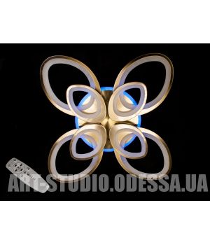 Потолочная LED-люстра с диммером и подсветкой, 135W 3009/4+4BR LED dimmer