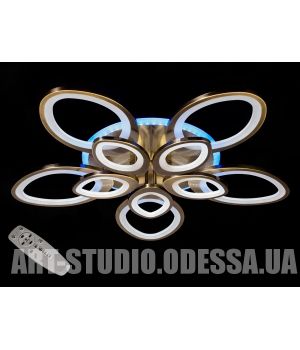 Потолочная LED-люстра с диммером и подсветкой, 170W  3009/5+5BR LED dimmer