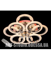  LED люстра з пультом, диммером і кольоровою підсвіткою, 110W A8022/4+4HR LED 3color dimmer