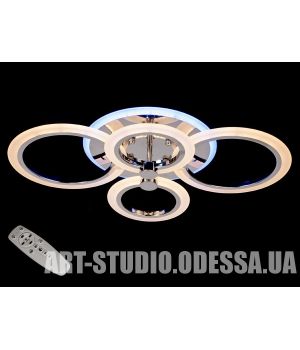 LED-люстра з диммером і кольоровою підсвіткою, колір хром, 80W A8022/4HR LED 3color dimmer