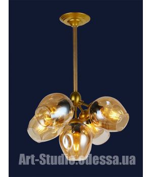 Люстра лофт 756LPR66005-5 GD+BR 