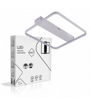 LED Люстра акриловая квадратная A43 72W 3000-6500K белая LED-LS-72-A43(white)