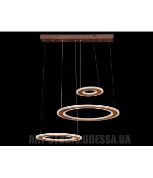 Современная светодиодная люстра, 130W 7146/3CF (черная,коричневая)