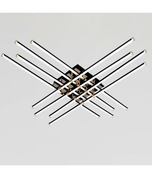 Люстра № W182/8-1000 BK+GD