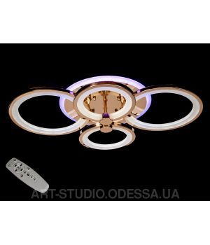 LED-люстра з диммером і кольоровою підсвіткою, колір хром, 100W 8022/4G LED 3color dimmer