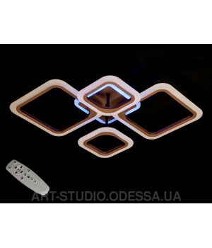 Стельова LED люстра з димером і кольоровою підсвіткою  80W A8060/2+2CF LED 3color dimmer