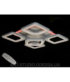 СТЕЛЬОВА ЛЕД ЛЮСТРА З ПУЛЬТОМ, ДИММЕРОМ, LED ПІДСВІЧУВАННЯМ, 60W S8060/4+1GR LED 3color dimmer