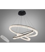 Світлодіодна люстра від Art-Studio підвісна чорна 195 Вт 25108/800+600+400BK dimmer