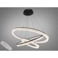 Світлодіодна люстра від Art-Studio підвісна чорна 195 Вт 25108/800+600+400BK dimmer