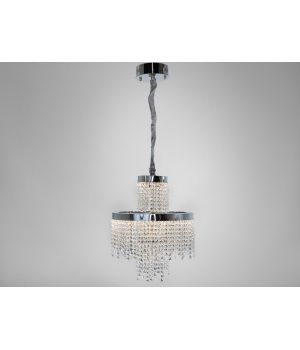 LED хром  Люстра від Art-Studio  двохрівнева  кришталь  70 Вт 376-400CH