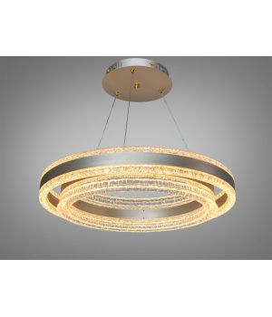 Підвісна LED люстра шампань 2 кільця від Art-Studio 140Вт  5162/400+500CG