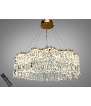 Підвісна кришталева люстра LED від Art - Studio   золото 125 Вт 576/800G