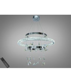 Підвісна LED люстра кришталь хром  від Art-Studio 176Вт 598/800+500+400HR