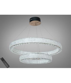 LED підвісна люстра 2 кільця від Art - Studio  золото 142Вт  662/800+500GD