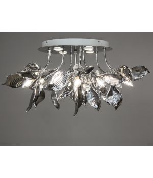 Люстра стельова від Art-Studio хром фарфор 10xE14 80 см  7229-10+4C HR