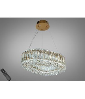 Люстра LED підвісна овальна  золото від Art - Studio   46 Вт 7930/430x300S-gold