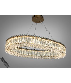 Кришталева підвісна люстра від Art - Studio  золото 68 Вт   7930/800x550S-gold