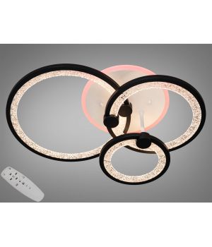 LED ЛЮСТРА З ПУЛЬТОМ, ДИММЕРОМ І КОЛЬОРОВОЮ ПІДСВІТКОЮ, 70W 8180/3WH LED 3color dimmer