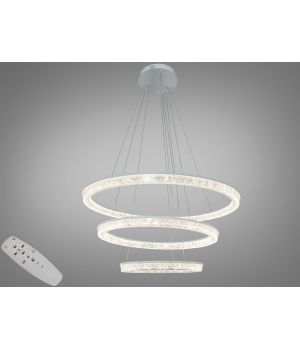 Підвісна LED люстра біла 3 кільця  від Art - Studio  148Вт D9711/800+600+400WH