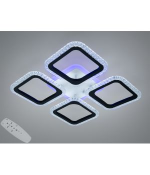 Стельова LED люстра чорна 55W AS8170/4BK LED 3color dimmer