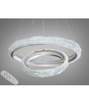 Підвісна LED люстра від Art-Studio 3 кільця  шампань  125 Вт пульт MD3528/600+400CG
