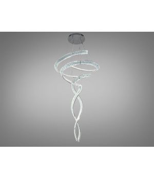 Підвісна люстра від Art-Studio спіраль LED хром 285 Вт MRY800x1800CH