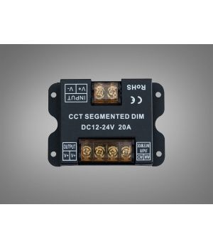 Контролер CCT Segmented Dim чорний 12-24В 20А RF PC-074-CW/WW-RF-20A