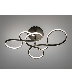 Стельова LED люстра кільця чорна 65W WG5099/A BK