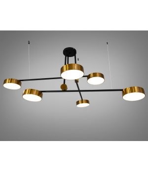 Вражаюча новинка, світлодіодна люстра, 72W, 5 бронзових плафонів D405-6BK+BR