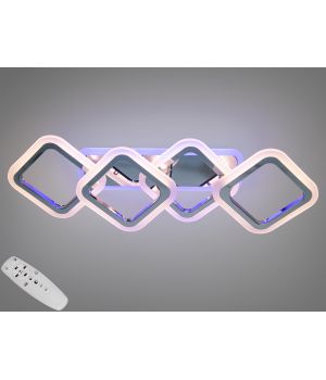 Світлодіодна люстра смарт світильник з пультом, 60Вт, хром HA8160/2+2HR LED 3color dimmer