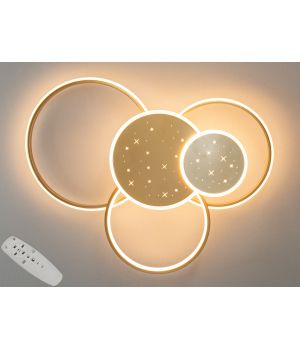 Стельова світлодіодна люстра в формі кільця з пультом, 100Вт, 2447G dimmer