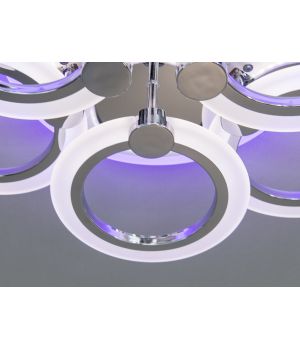 Стельова LED люстра з пультом, кольоровою підсвіткою, 85Вт, A8022/3+3HR LED 3color dimmer