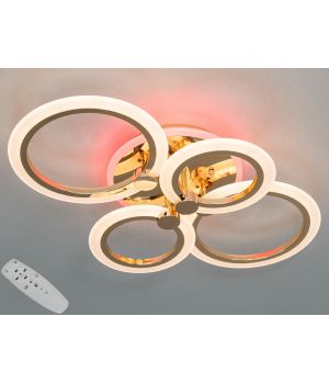 LED люстра з пультом, диммером і кольоровою підсвіткою, 60W, A8022/4G LED 3color dimme