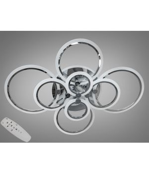 Стельова люстра з диммером і LED підсвічуванням, колір хром, 175W A8022/8HR LED 3color dimmer