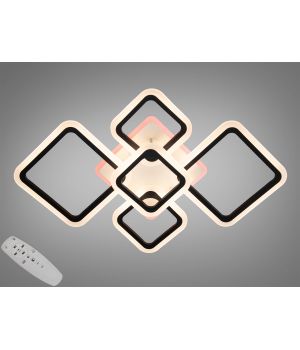 Світлодіодна люстра смарт світильник з пультом, 80W, A8160/2+3BK LED 3color dimmer