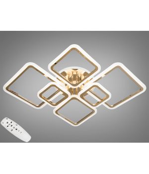 LED люстра на пульті з димером і різнобарвним підсвічуванням, 150W A8160/6G LED 3color dimmer
