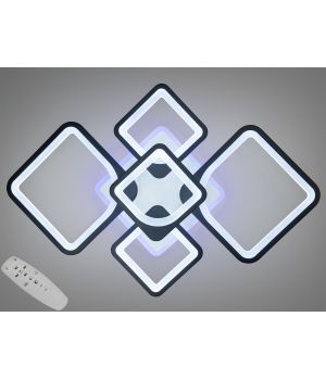 Пристельова LED люстра з дімером і кольоровою підсвіткою, 110Вт 8060/2+3BK LED 3color dimmer