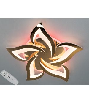 Світлодіодна люстра з диммером та ЛЕД підсвічуванням, 75 Вт 8146/5G LED 3color dimmer