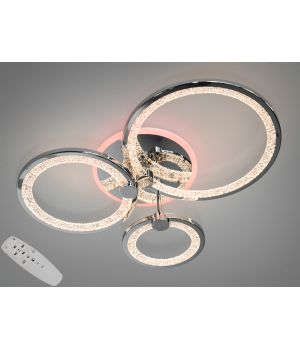 LED люстра з пультом, диммером і кольоровою підсвіткою, 70W 8180/3HR LED 3color dimmer