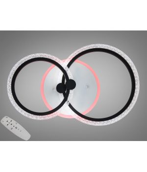 LED люстра з пультом, диммером і кольоровою підсвіткою, 55W,  A8180/2BK LED 3color dimmer