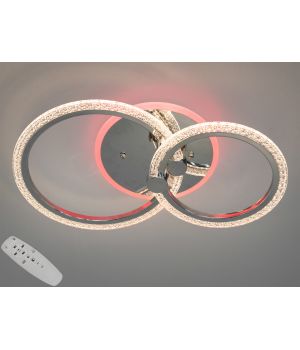 LED люстра з пультом, диммером і кольоровою підсвіткою, 55W A8180/2HR LED 3color dimmer