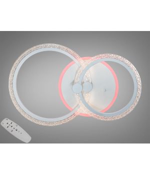 LED люстра з пультом, диммером і кольоровою підсвіткою, 55W,  A8180/2WH LED 3color dimmer