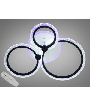 LED люстра з пультом, диммером і кольоровою підсвіткою, 55W,  A8180/3BK LED 3color dimmer