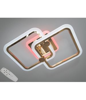 Пристельова світлодіодна люстра з пультом, димером, 65W A8208/2G LED 3color dimmer