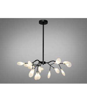 Стильна люстра в кабінет "Світлячок", 18 ламп, 886-18A BK