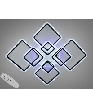 Стельова світлодіодна люстра для низького потолка, 180W, A8160/8BK LED 3color dimmer