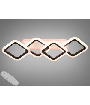 Світлодіодна люстра смарт світильник з пультом, 60Вт, чорна HA8160/2+2BK LED 3color dimmer