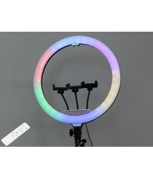 RGB селфі лампа з пультом, 45см, без штатива, живлення 220В, RGB лампи SL-18RGB